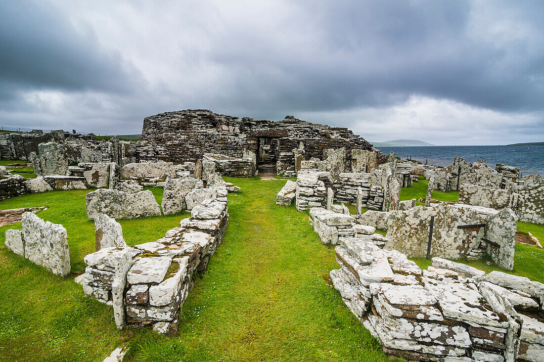 Iron Age built Broch of Gurness, Orkney Islands, Scotland, United Kingdom, europe