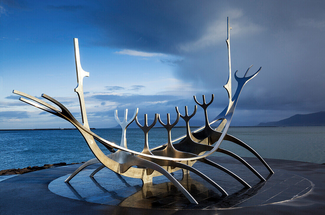 Sun Voyager Skulptur, Reykjavik, Island, Polarregionen