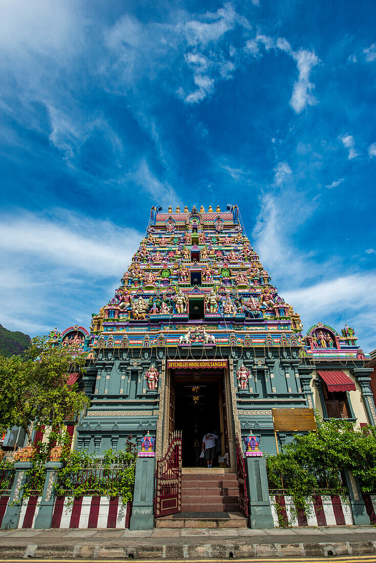 The Arul Mihu Navasakthi Vinayagar Hindu Temple, Victoria, Mahe, Republic of Seychelles, Indian Ocean, Africa