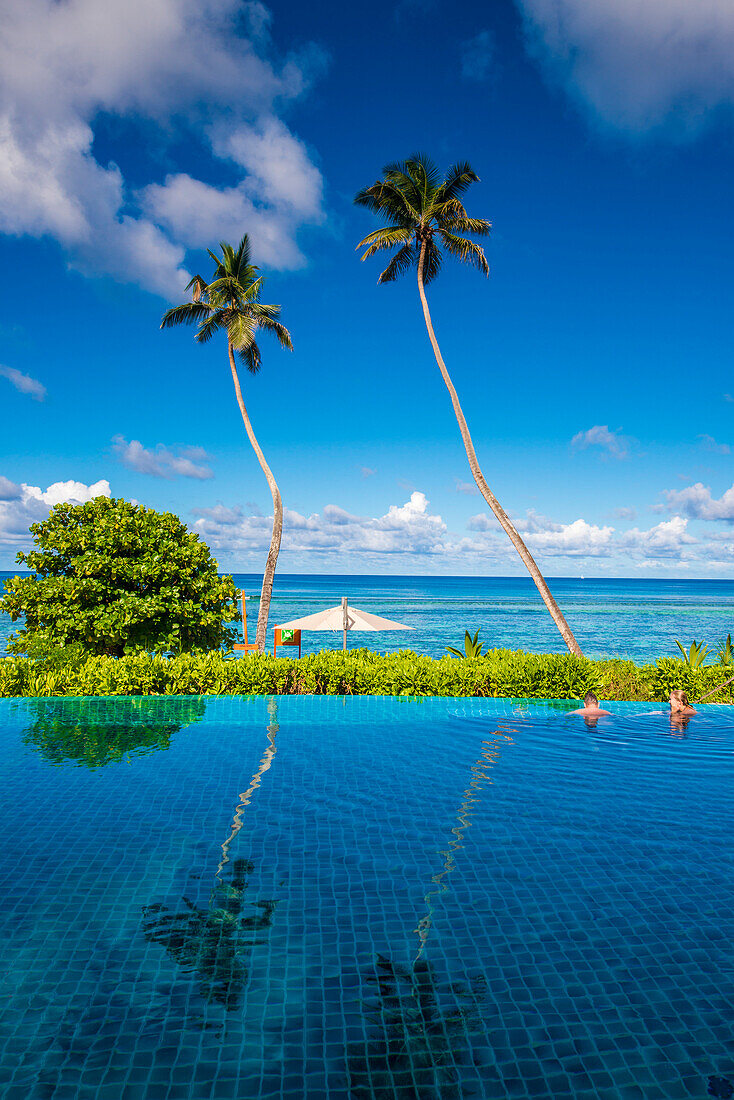 The pool at the Hilton's DoubleTree Resort and Spa, Mahe, Republic of Seychelles, Indian Ocean, Africa