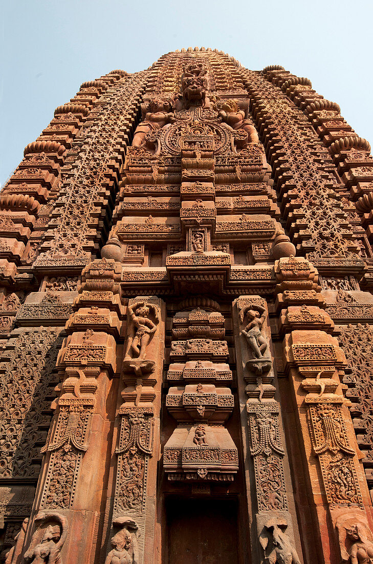 Rajarani temple, 11th century Hindu temple built from local red sandstone, Bhubaneswar, Odisha, India, Asia
