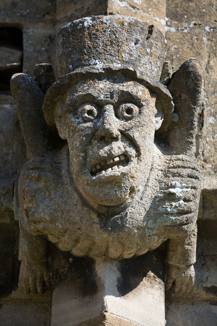 Gargoyle on St. Peter's Church, Winchcombe, Cotswolds, Gloucestershire, England, United Kingdom, Europe