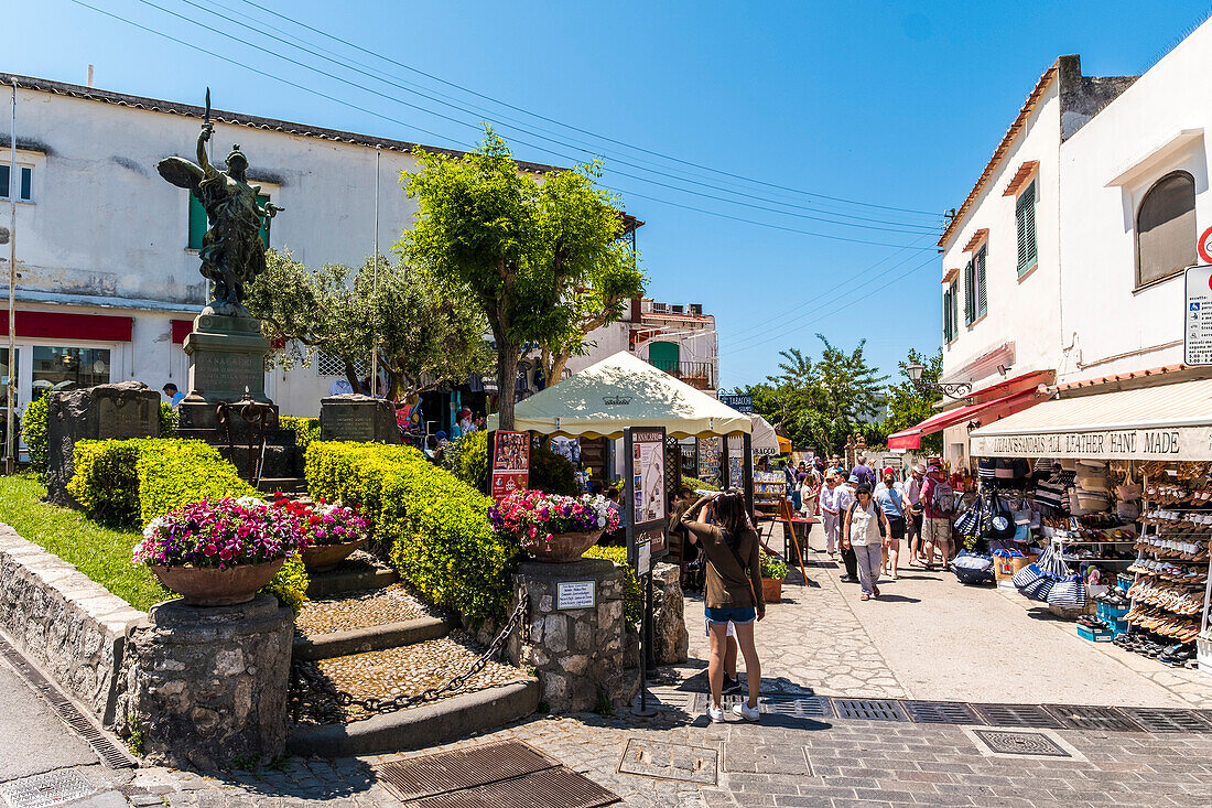 Piazza dela Vittoria at Anacapri, island of Capri, Gulf of Naples, Italy