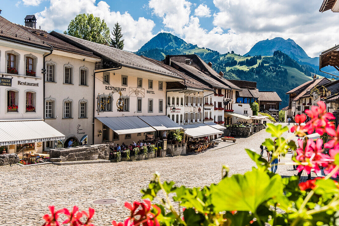 The village of Gruyere, Gruyere, Fribourg, Switzerland