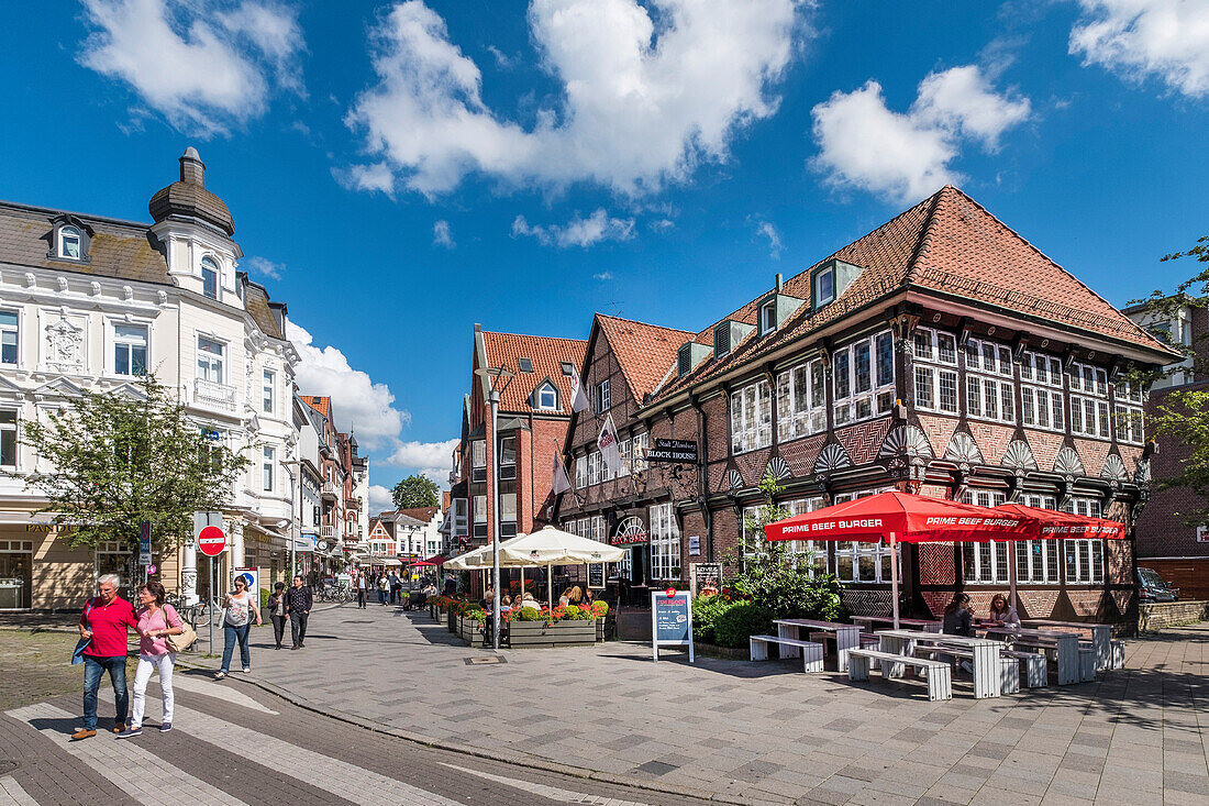 Fussgängerzone von Bergedorf bei Hamburg, Norddeutschland, Deutschland