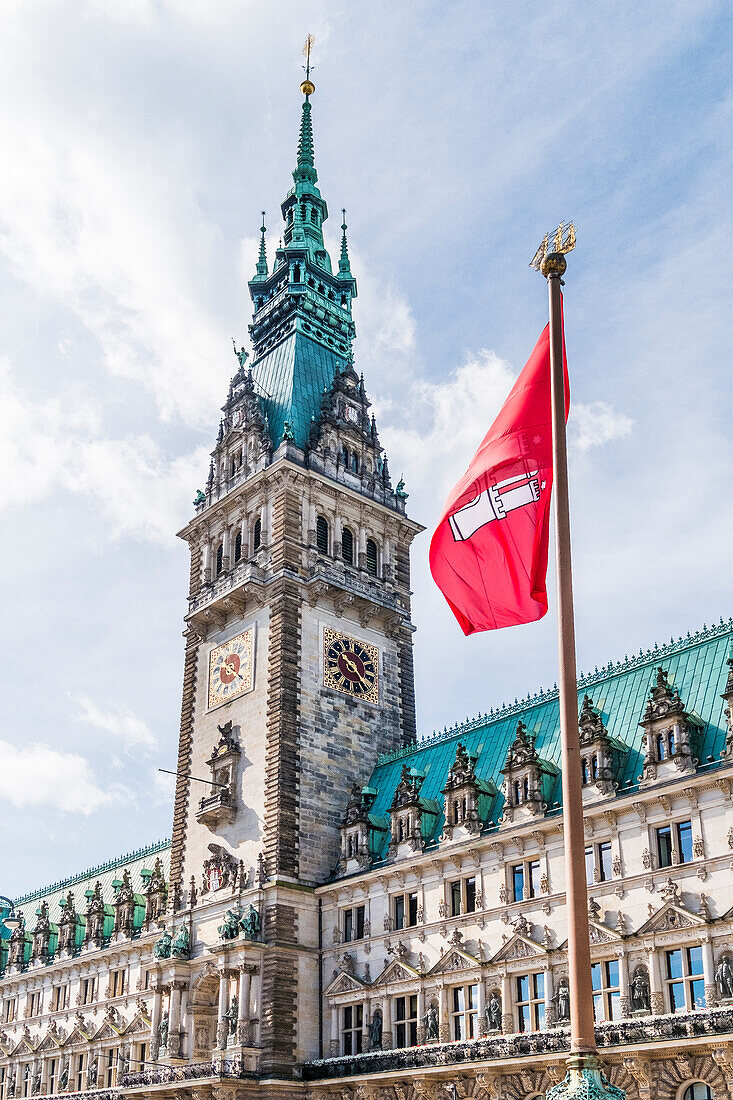 Rathaus von Hamburg, Nordeutschland, Deutschland