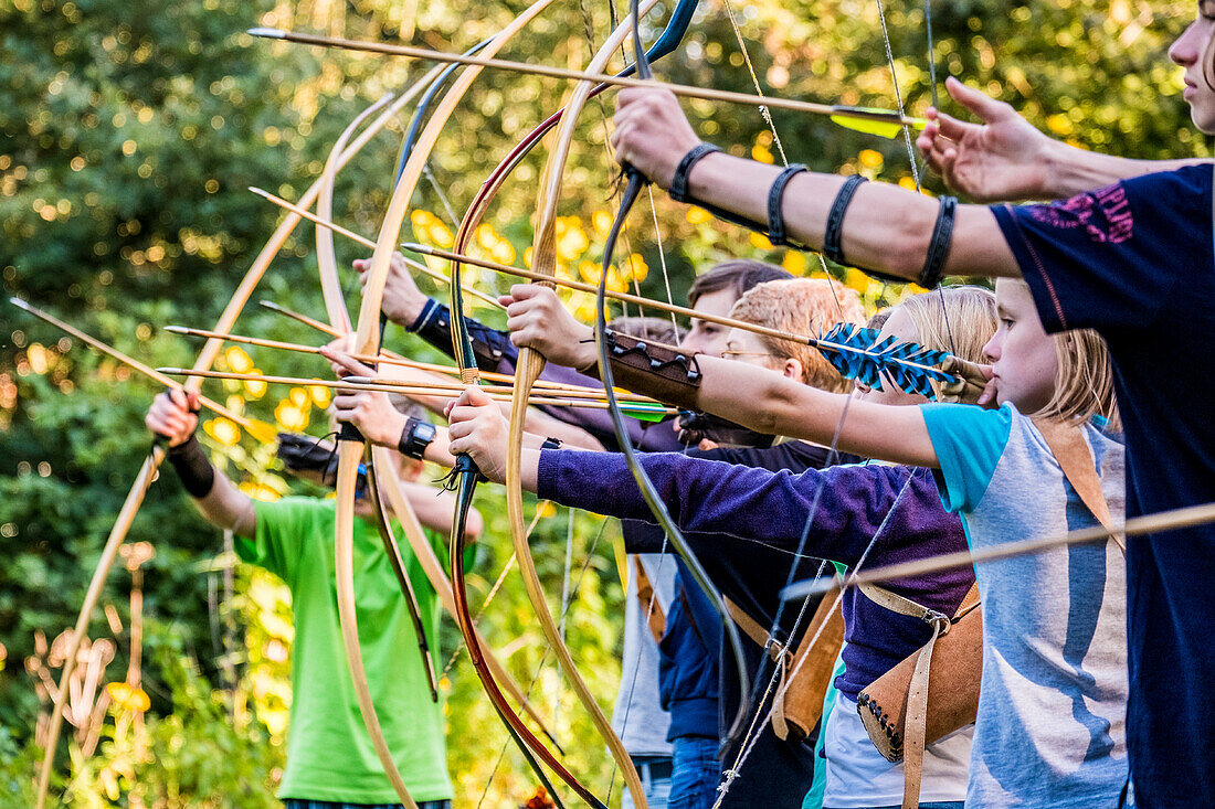 archery in Volksdorf near Hamburg, north Germany, Germany