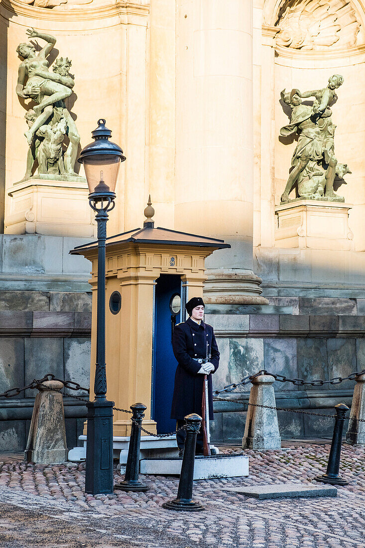 guards in front of the castle of Stockholm, Stockholm, Sweden