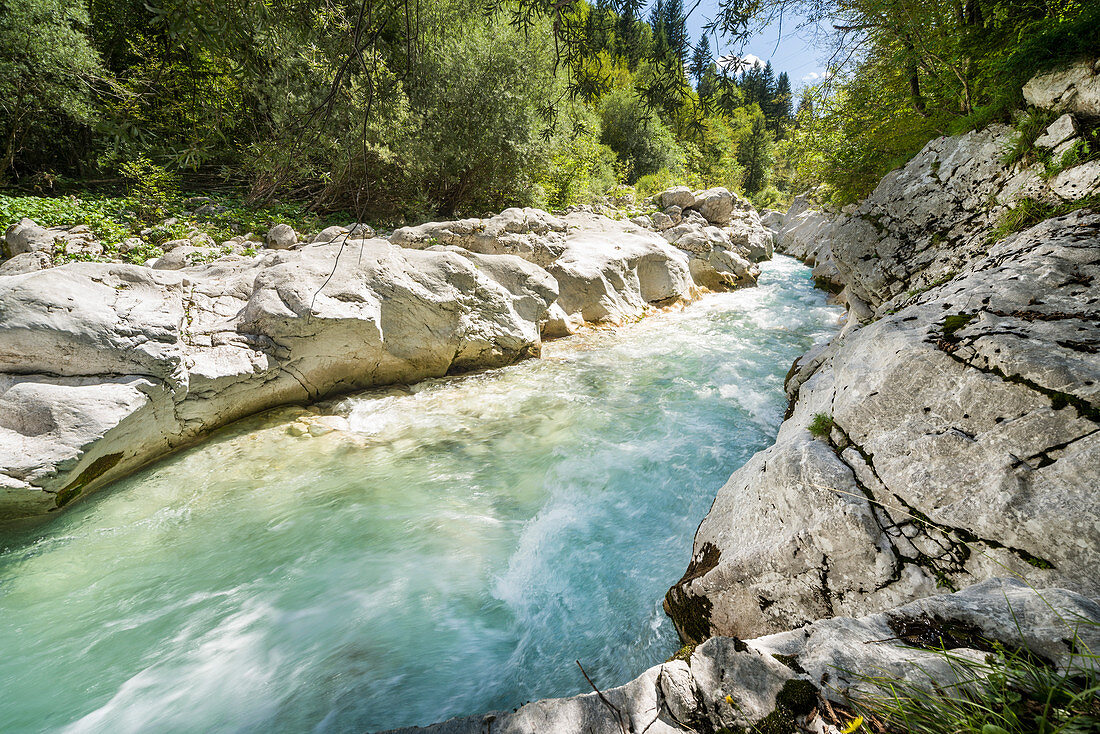 River Koritnica near Bovec, Gorenjska, Upper Carniola, Triglav National Park, Julian Alps, Slovenia