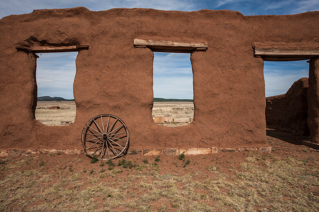 Adobe remains at Fort Union, New Mexico.