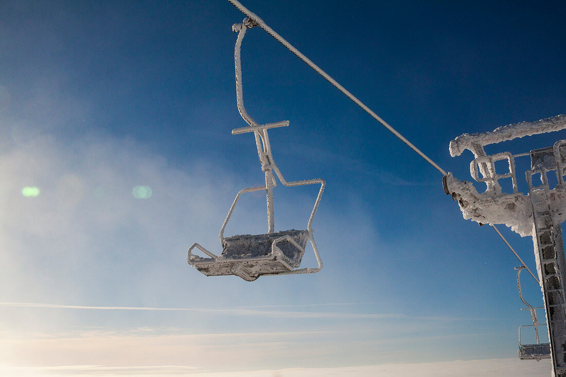 Ski Lift at Big White Mountain Ski Resort, British Columbia, Canada