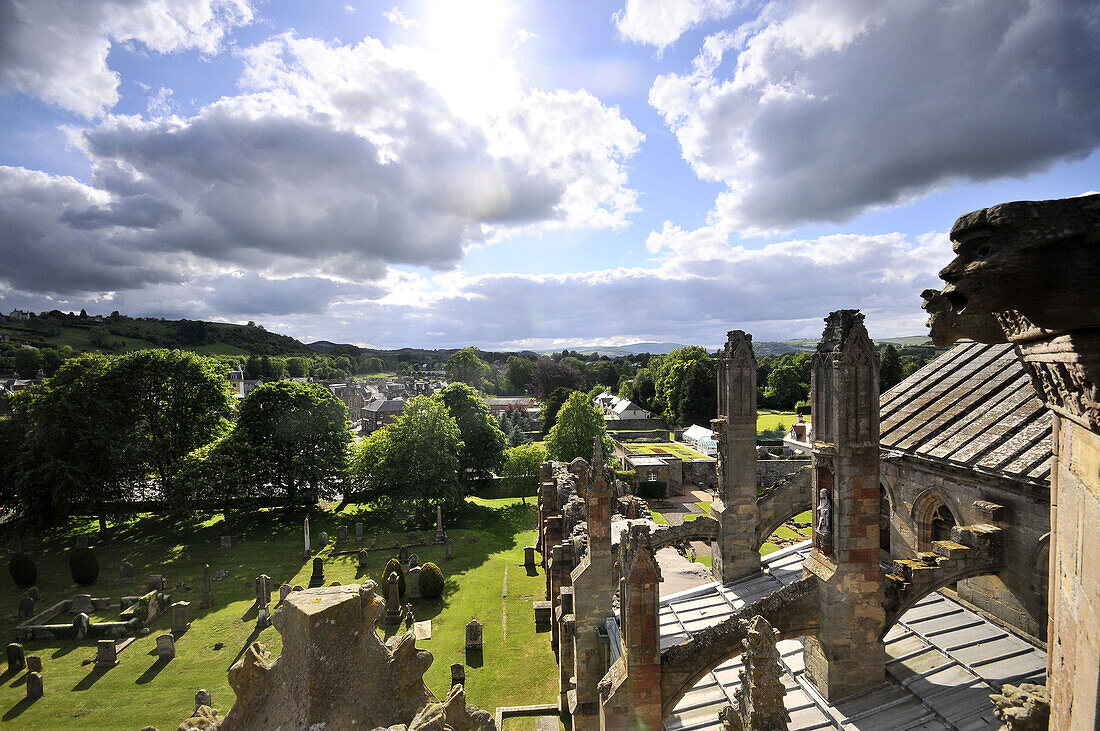 Melrose- Abbey, Süd-Schottland