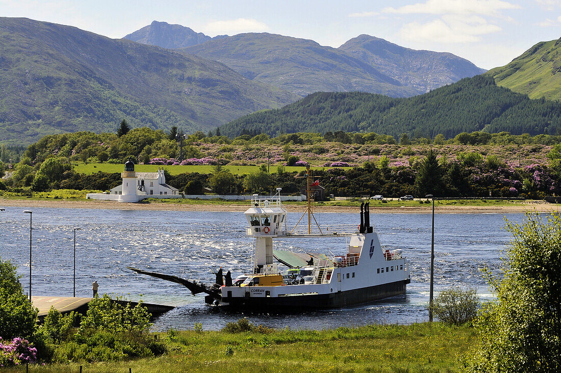 Fähre am Loch Linnhe bei Inchree, Glenn Coe, Schottland