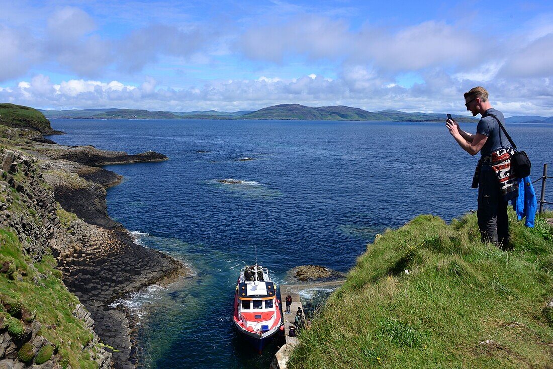 Vulcanic island of Staffa, southpart of the Isle of Mull, Scotland