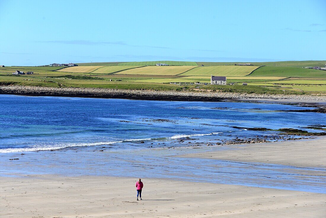 beach of Skara Brae on the island of Mainland, Orkney Islands, outer Hebrides, Scotland