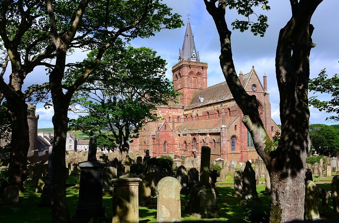 At the Cathedral of Kirkwall, the island of Mainland, Orkney Islands, outer Hebrides, Scotland