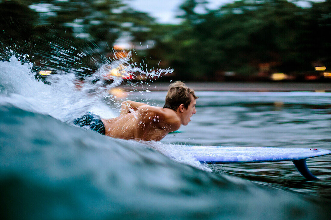 Male surfer on wave