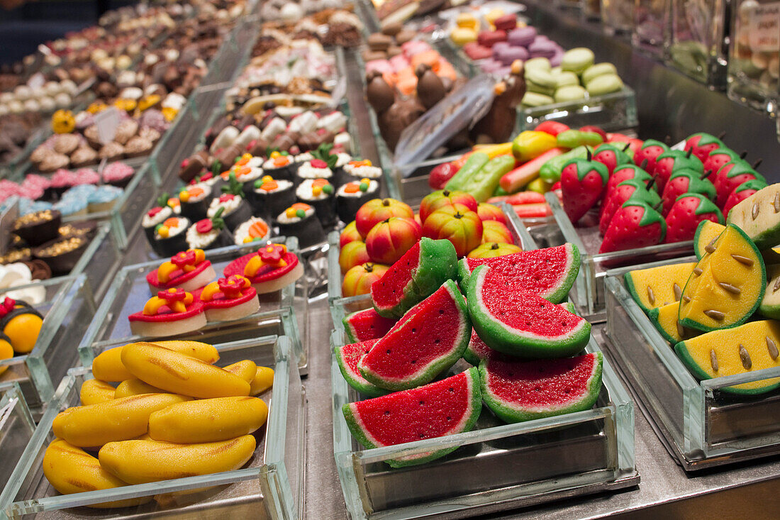 Spanien, Katalonien, Barcelona, ??Boqueria-Markt.