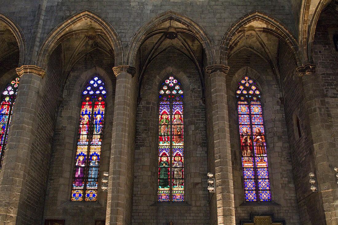Spain, Catalonia, Barcelona, church of Santa Maria del Mar.