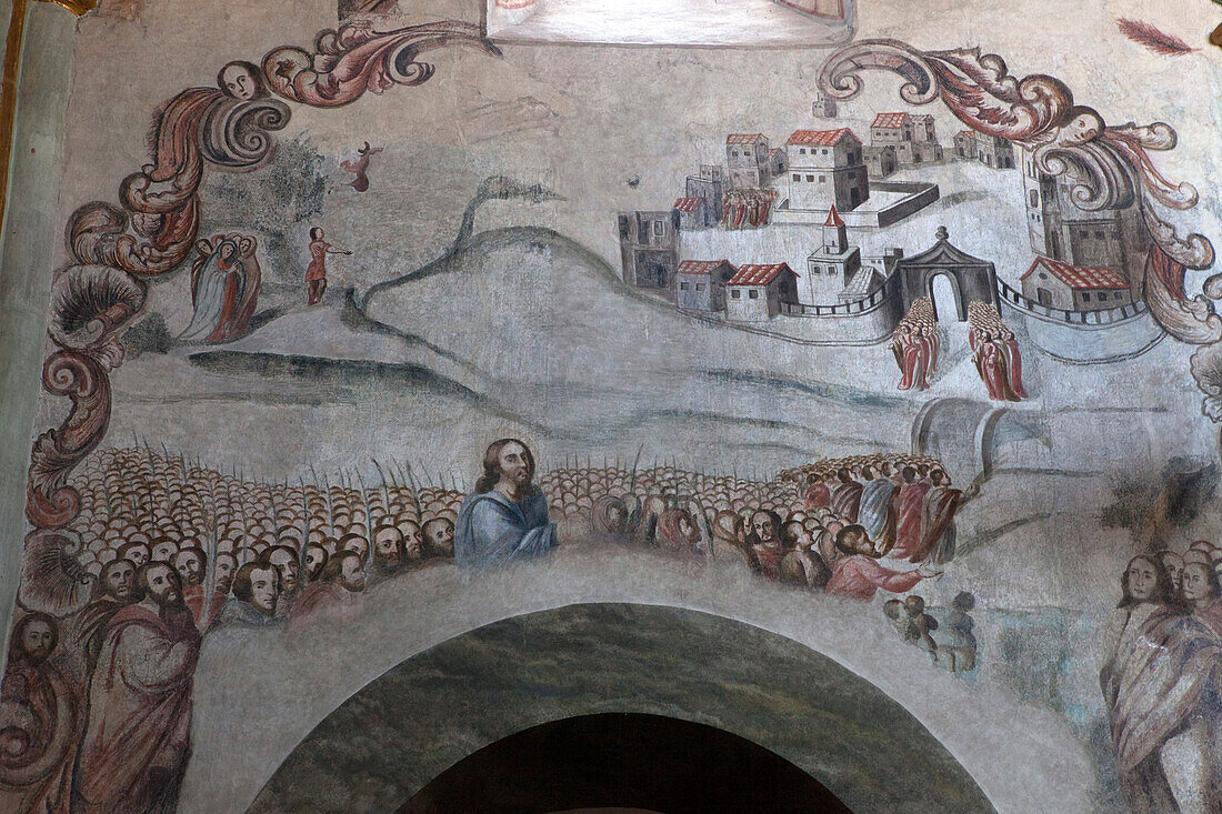 Mexico, State of Guanajuato, Baroque frescoes by Antonio Martinez de Pocasangre, sanctuary of Jesus Nazareno de Atotonilco, 18th century