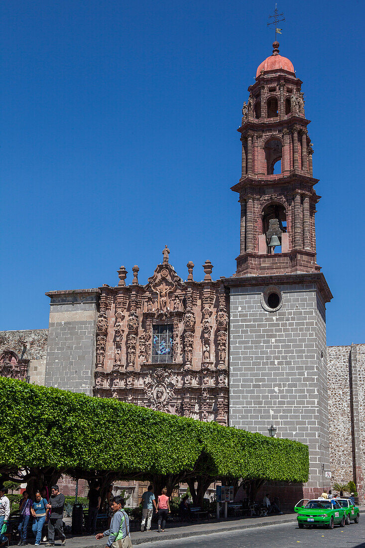 Mexiko, Bundesstaat Guanajuato, San Miguel de Allende, Kirche San Francisco de Sales, 18. Jahrhundert, Churrigueresque-Portal