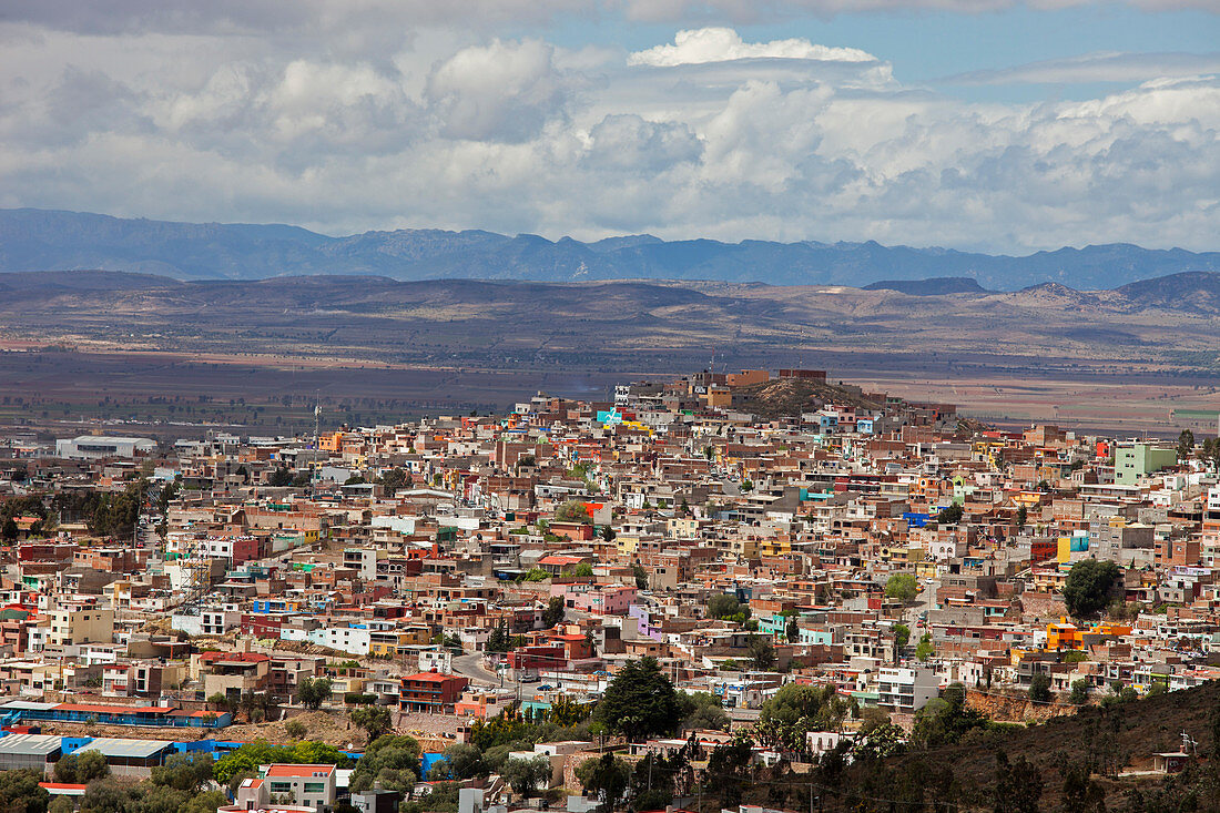 Mexiko, Staat Zacatecas, Zacatecas, Gesamtansicht von Zacatecas vom Cerro de la Bufa, Weltkulturerbe der Unesco