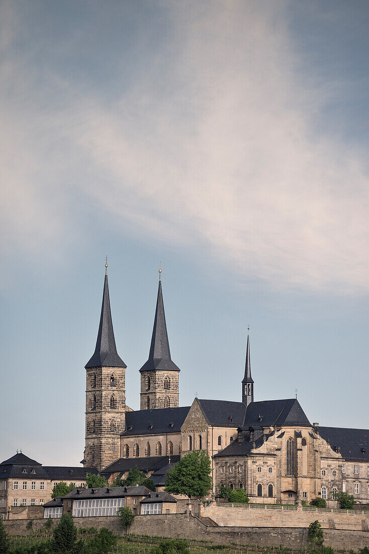 view towards the monastery church of St. Michael, Bamberg, Franconia Region, Bavaria, Germany, UNESCO World Heritage