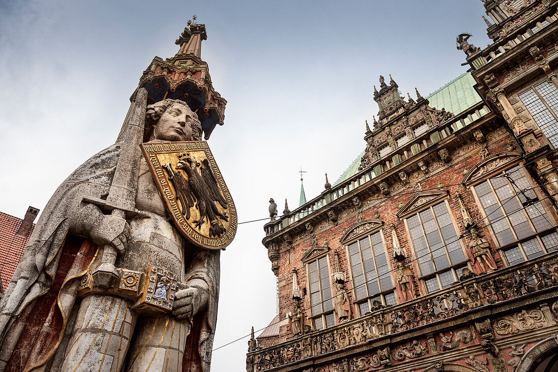 UNESCO World Heritage, Bremen town hall and Roland statue, Hanseatic City of Bremen, Germany
