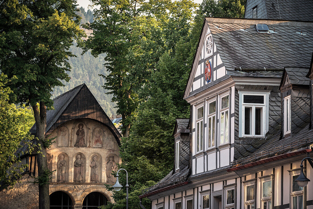 UNESCO World Heritage historic old town of Goslar, cathedral hall, Harz mountains, Lower Saxony, Germany