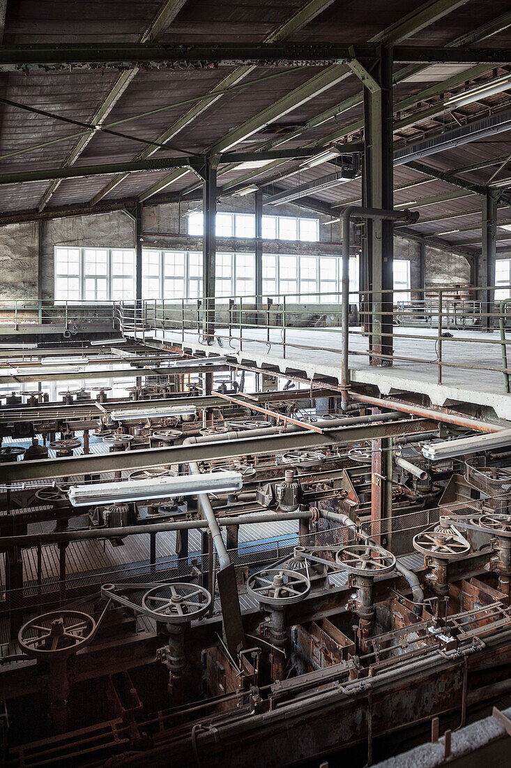 UNESCO Welterbe Bergwerk Rammelsberg, Maschinenraum im Besucherbergwerk, Goslar, Harz, Niedersachsen, Deutschland