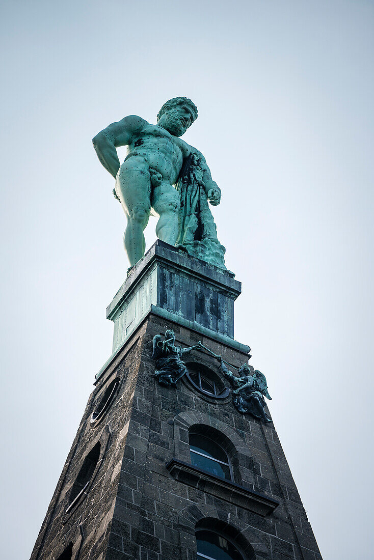 UNESCO World Heritage Wilhelmshoehe mountain park, Hercules statue, Kassel, Hesse, Germany
