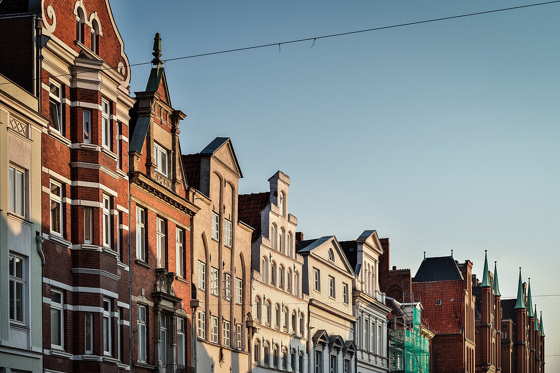 UNESCO Welterbe Hansestadt Lübeck, historische Häuser in der Altstadt, Schleswig-Holstein, Deutschland