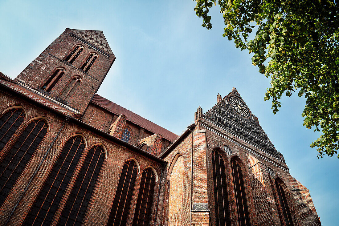 UNESCO World Heritage Hanseatic city of Wismar, Nikolai church, church of St. Nicholas, Wismar, Mecklenburg-West Pomerania, Germany