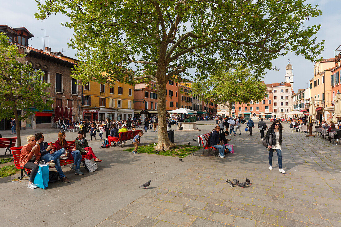 Campo Santa Margherita, square, Venezia, Venice, UNESCO World Heritage Site, Veneto, Italy, Europe