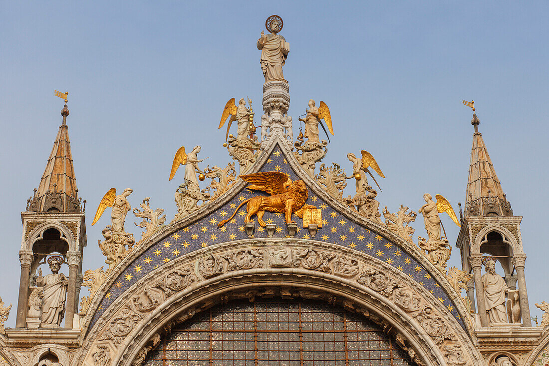 lion of St. Mark, Basilica di San Marco, St. Mark´s Basilica, Venezia, Venice, UNESCO World Heritage Site, Veneto, Italy, Europe