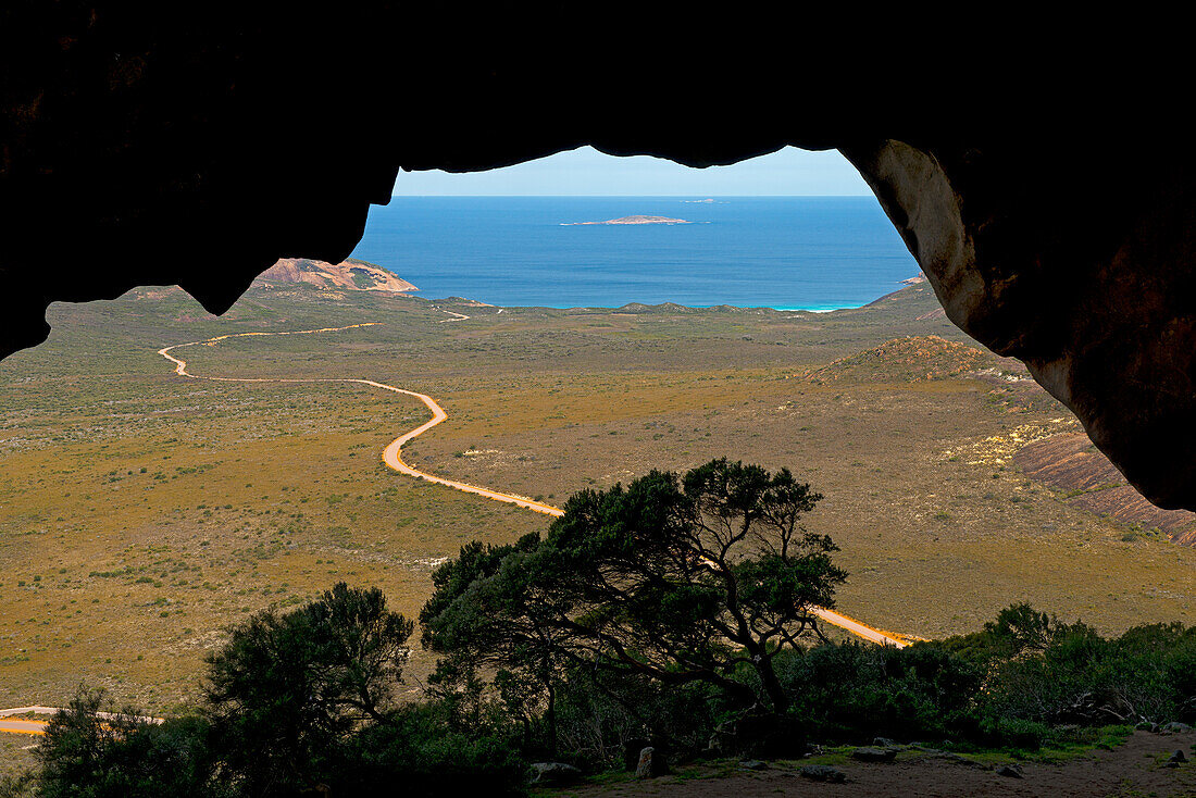 View from the cave neat the top of Frenchman's Cap in Cape le Grand National Park in Western Australia