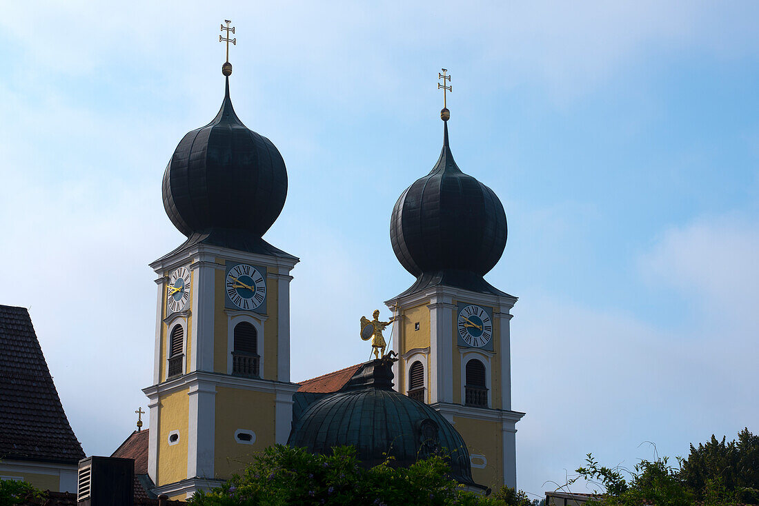 Die Kirche des Klosters Metten in Metten, Niederbayern