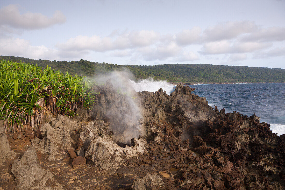 Lookout at The Blowholes, Christmas Island, Australia