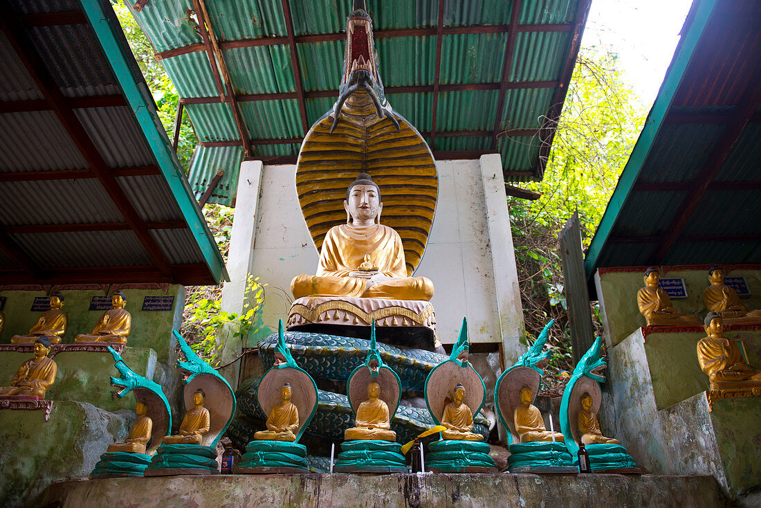 Buddhist temple on the island of Pataw Pated Kyun opposite in Myeik in Myanmar