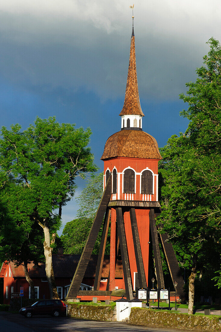 Wooden church in the village Habo Jönköping, Sweden