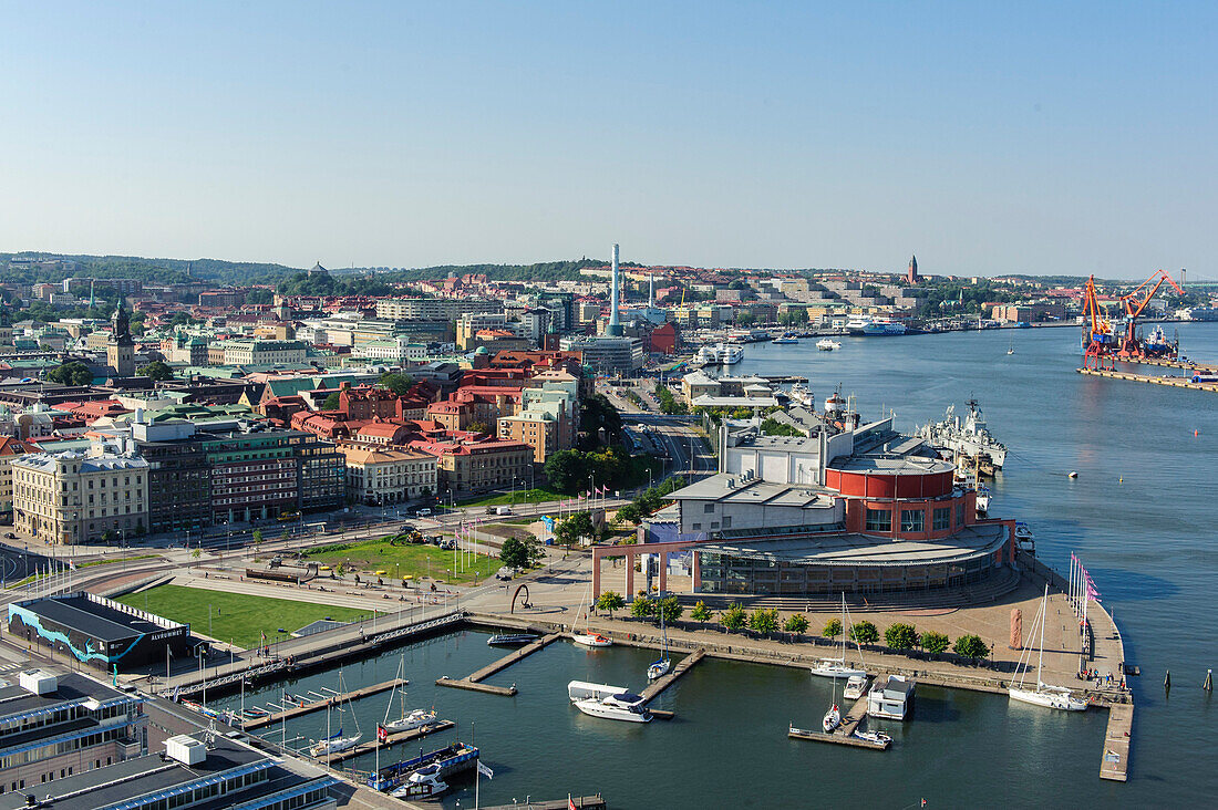 Blick u?ber die Stadt von Hochhaus Utkiken , Schweden