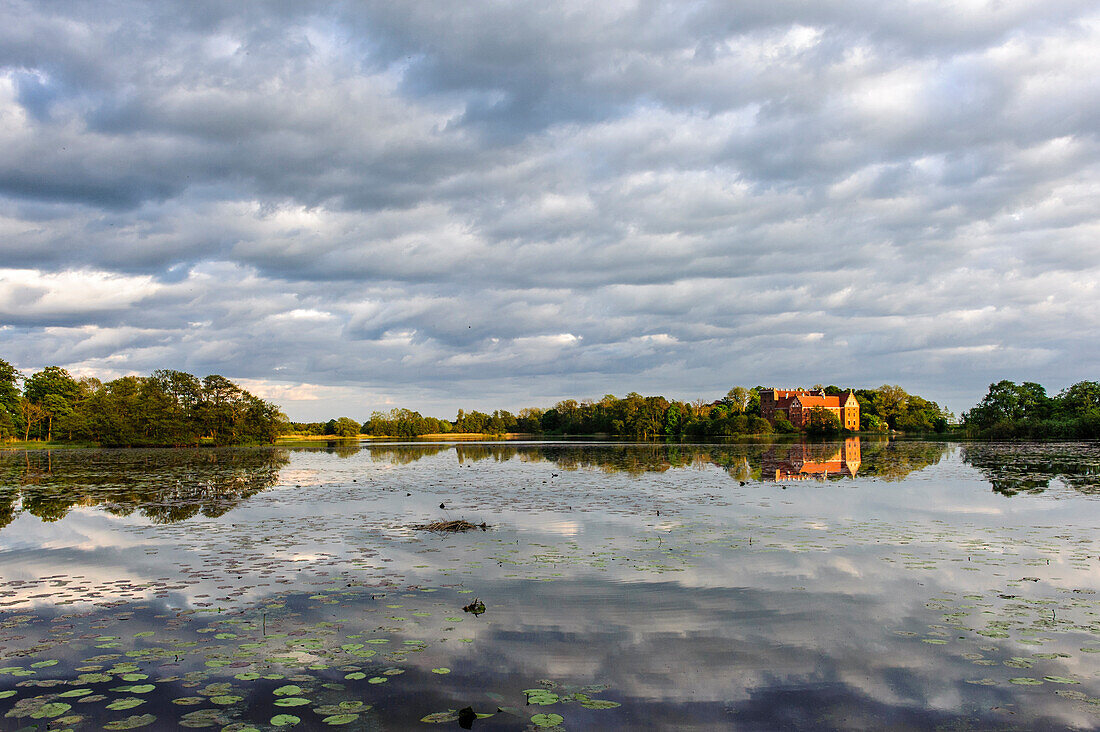 Castle Svaneholm at the lake, Shonen, Southern Sweden, Sweden