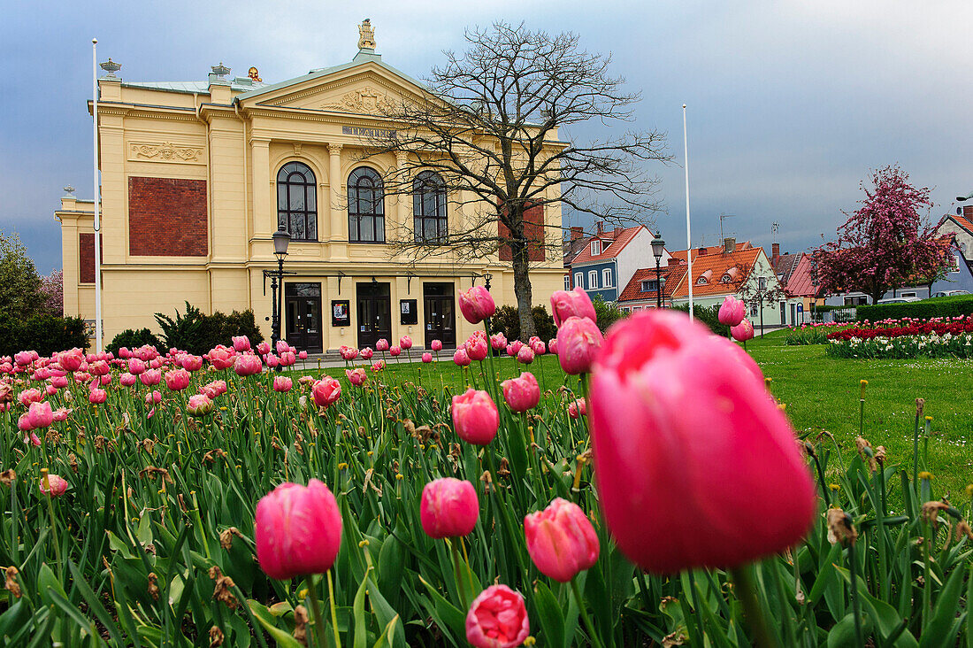 ' Motifs on Wallander's traces, theater book ''The Cellists'', Ystad, Skane, Southern Sweden, Sweden,'