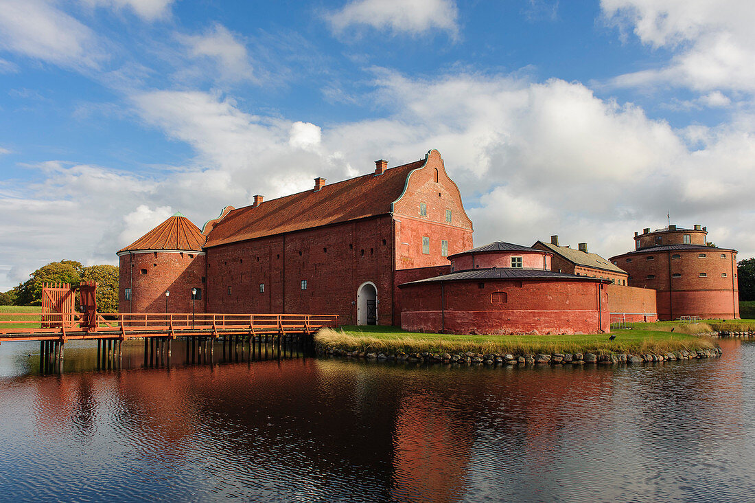 Citadel with moat in Landskrona, Skane, Southern Sweden, Sweden