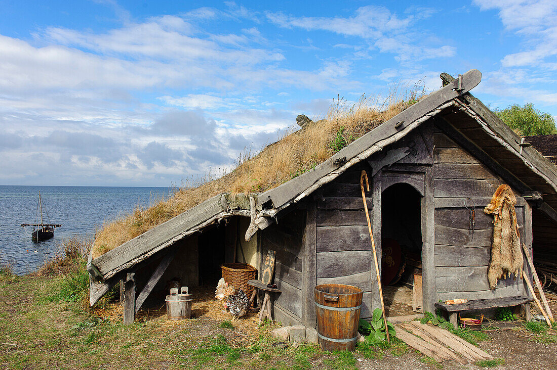 Viking village Foteviken near Skanör med Falsterbo, Skane, Southern Sweden, Sweden