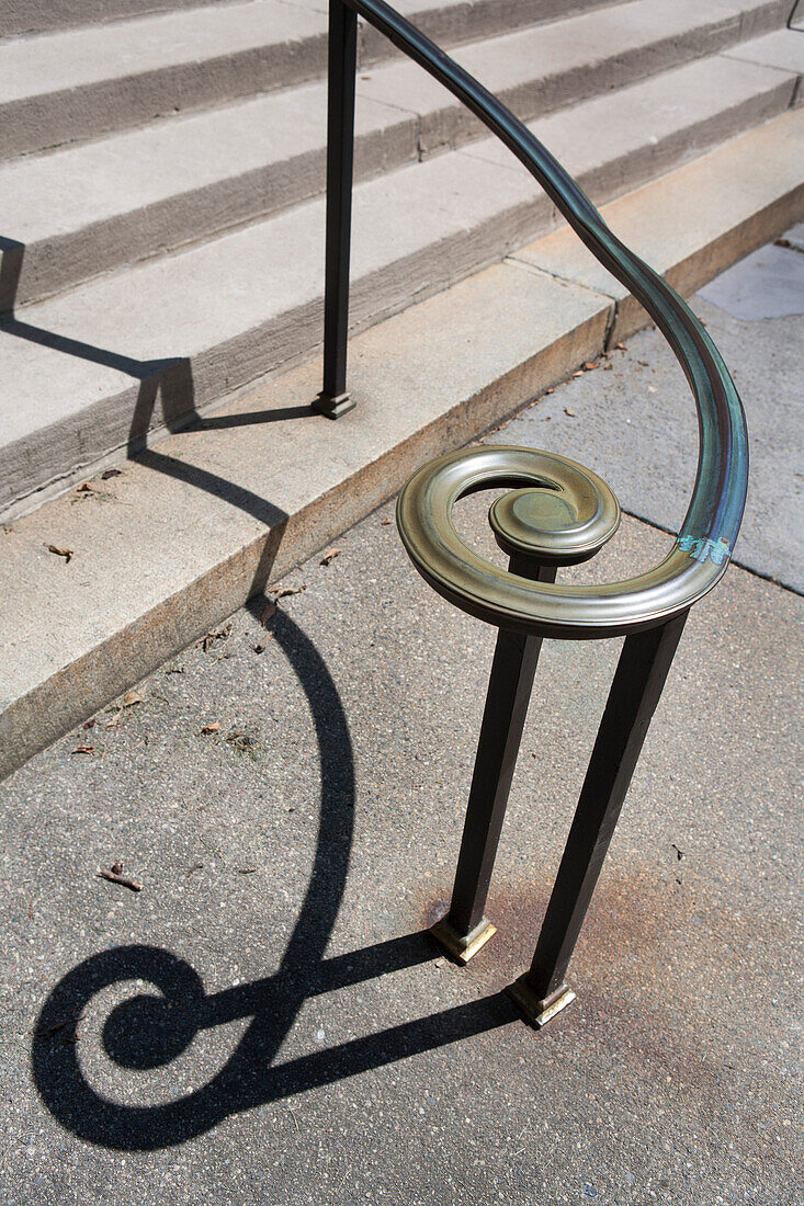 Handrail and Shadow, Sayles Hall, Brown University, Providence, Rhode Island, USA