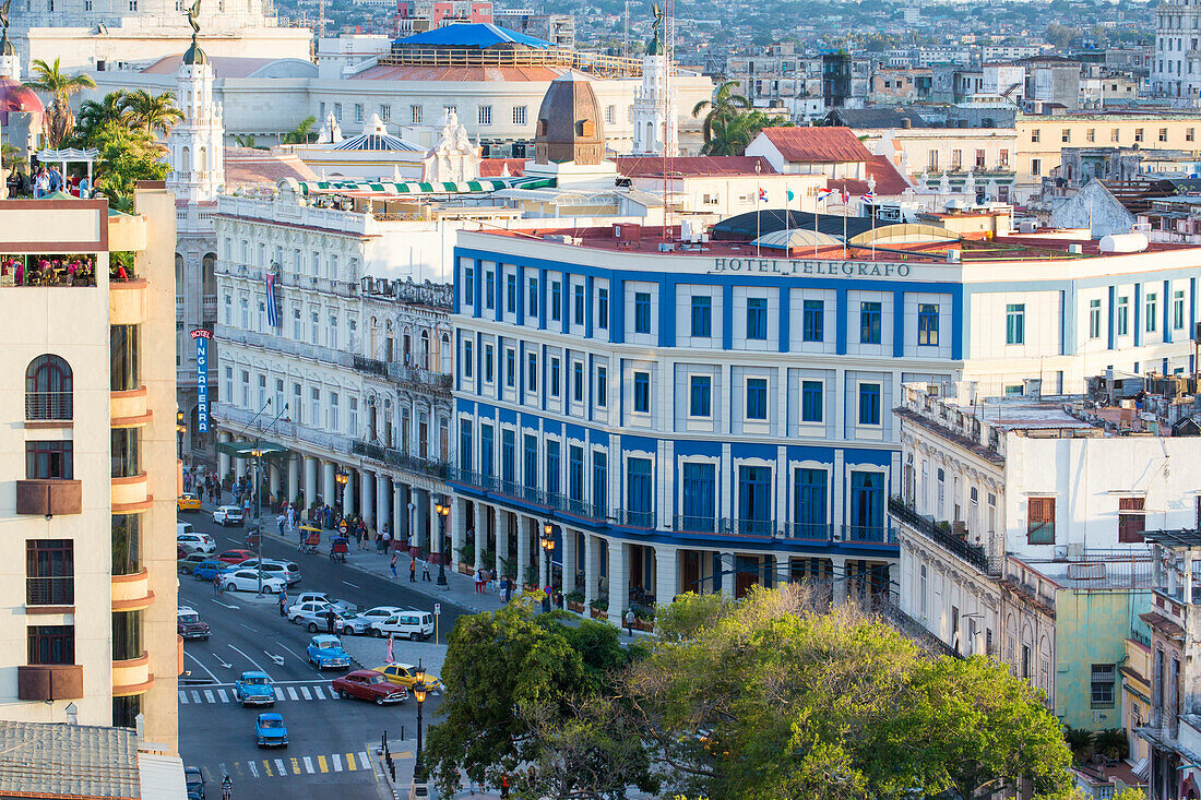 Architecture from an elevated view near the Malecon, Havana, Cuba, West Indies, Central America