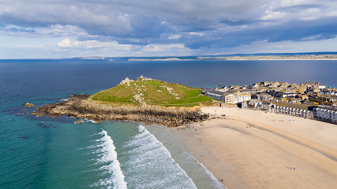 Porthmeor beach, St. Ives, Cornwall, England, United Kingdom, Europe