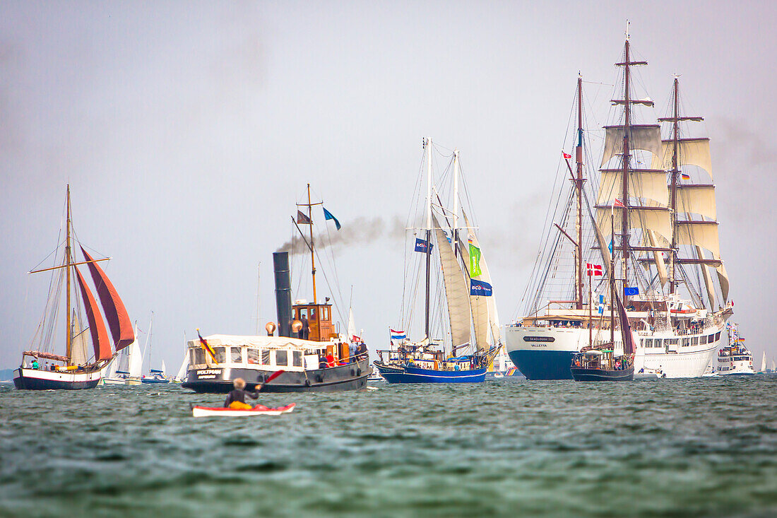 sailingship, sailingships, Windjammerparade, Kiel Week, Baltic Sea, Kiel, Kiel fjord, Schleswig Holstein, Germany