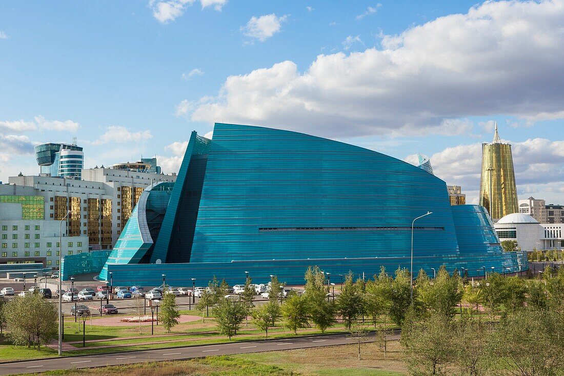 Kazakhstan, Astana City, New Administrative City, State Auditorium building, Manfredi architect